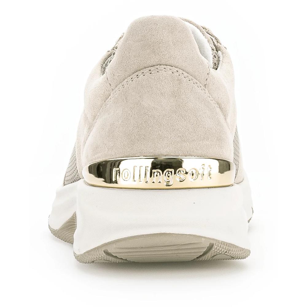 Gabor Rollingsoft Keilsneaker Freizeitschuh Halbschuh Schnürschuh Logoschriftzug an der Ferse kaufen Flash Sale