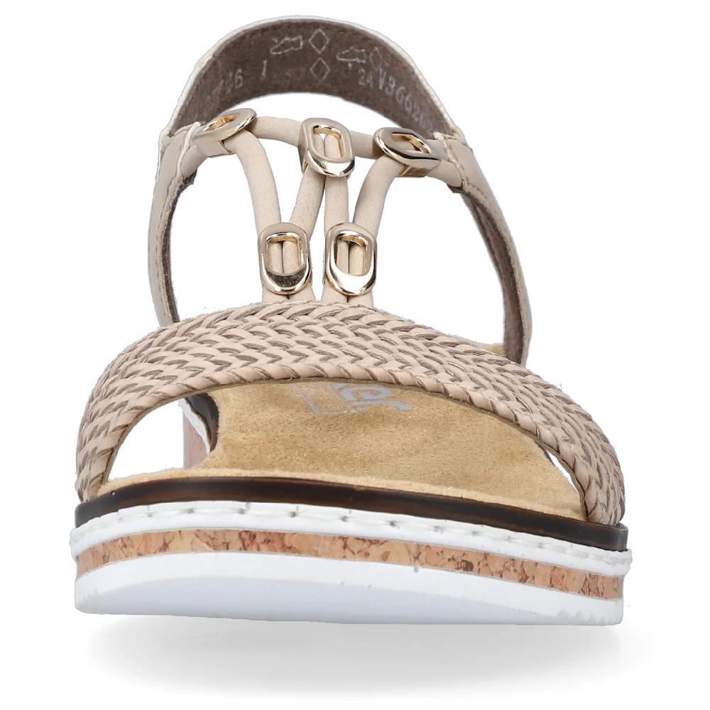 Rieker Sandale Sommerschuh Sandalette Keilabsatz in geflochtenem Look online kaufen Neueste Mode