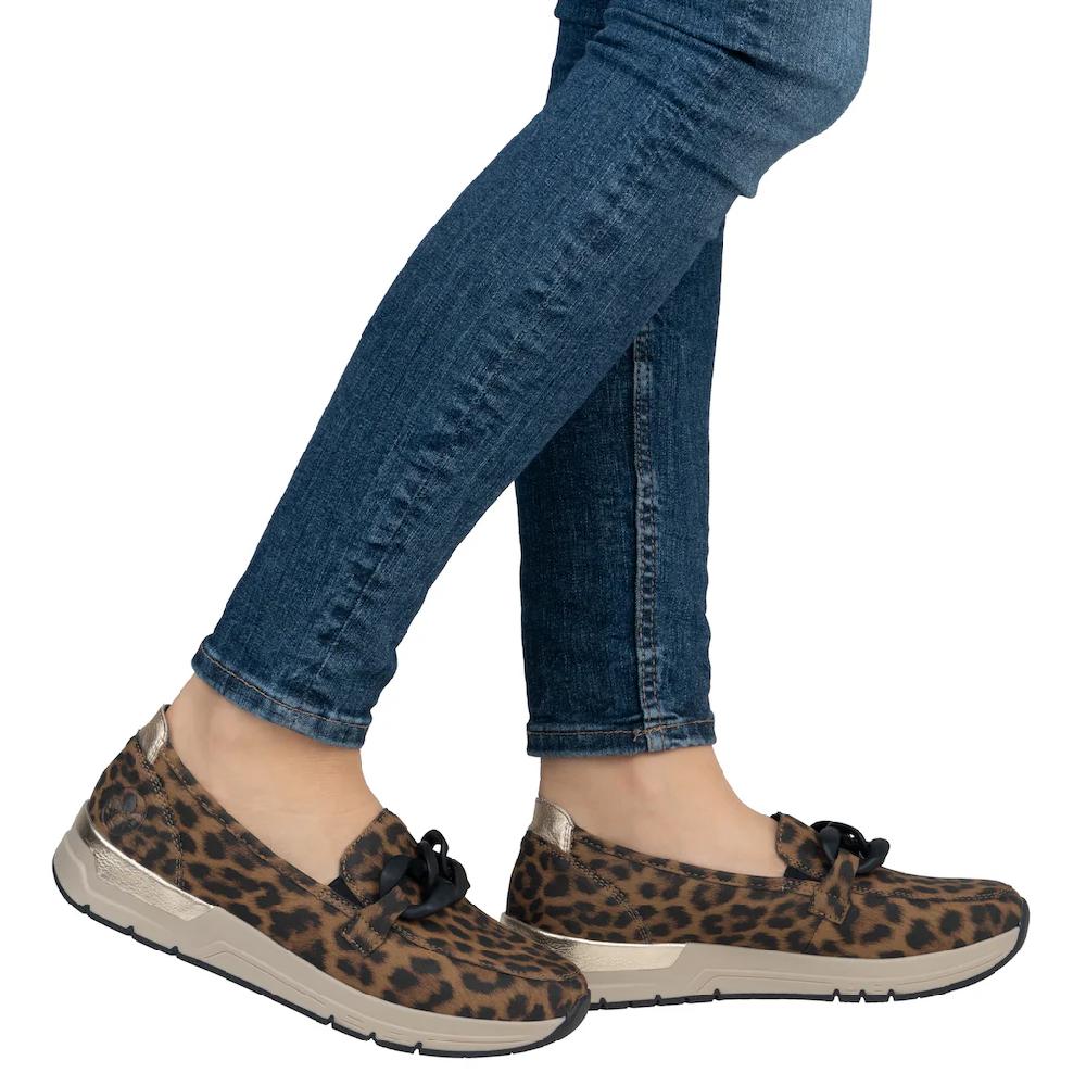 Rieker Loafer Slipper Slip-on Sneaker Halbschuh mit modischer Zierkette bestellen Tiefpreis