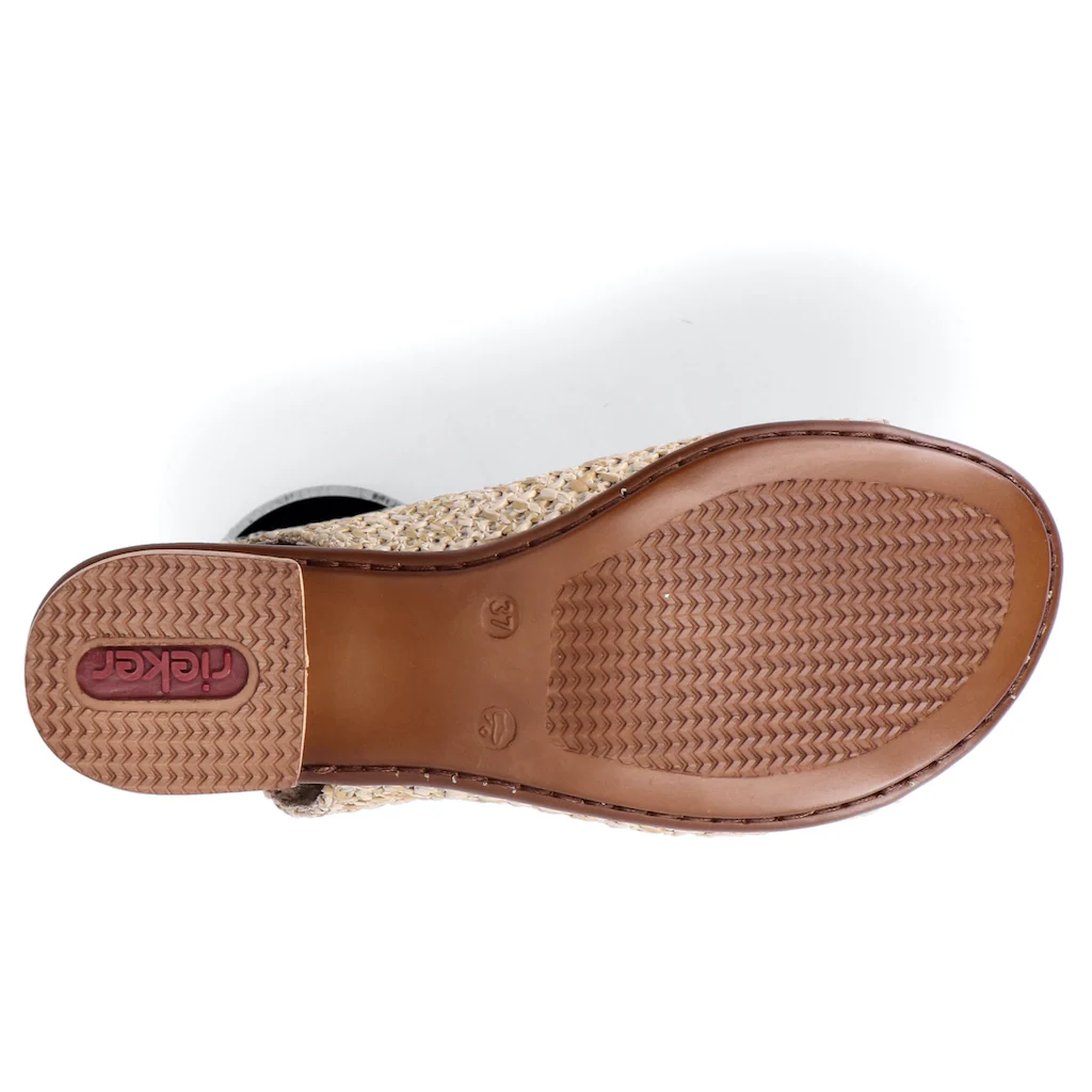 Rieker Sandalette Sommerschuh Sandalette Blockabsatz in modischer Flecht-Optik kaufen Kostenloser Versand