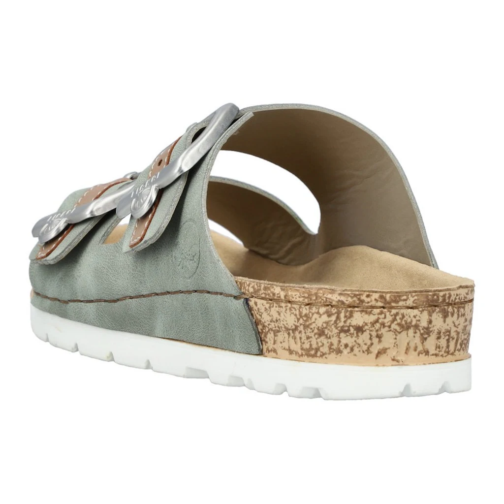 Rieker Pantolette Sommerschuh Schlappen mit verstellbaren Schnallen Fabrikpreis