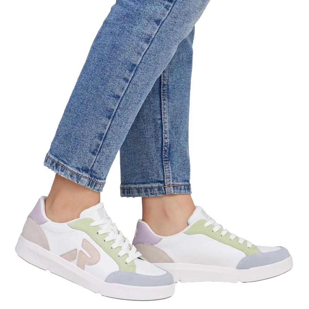 RIEKER Sport Plateausneaker Schnürschuh Halbschuh Freizeitschuh mit pastellfarbenen Akzenten online kaufen Tägliche Deals