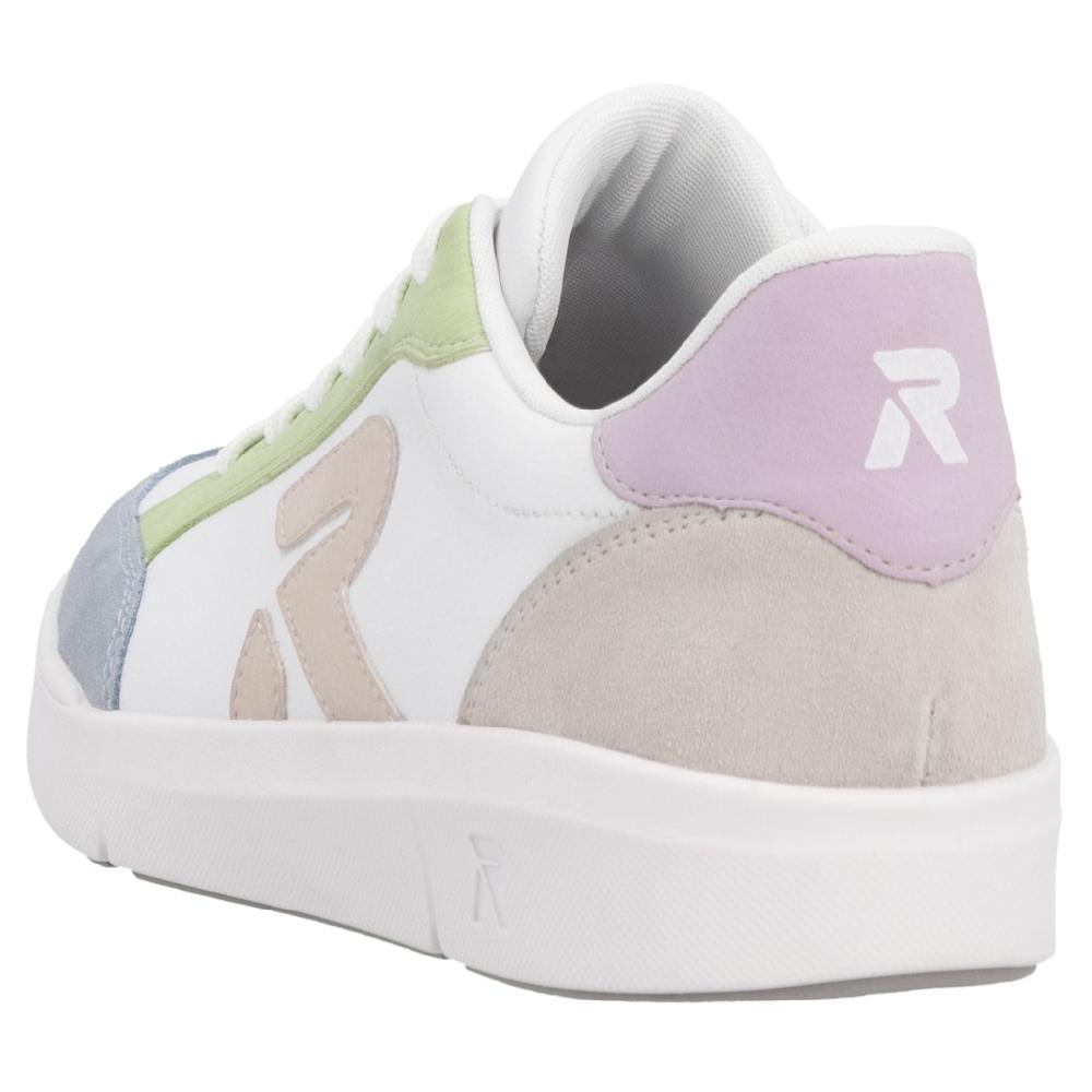 RIEKER Sport Plateausneaker Schnürschuh Halbschuh Freizeitschuh mit pastellfarbenen Akzenten online kaufen Tägliche Deals