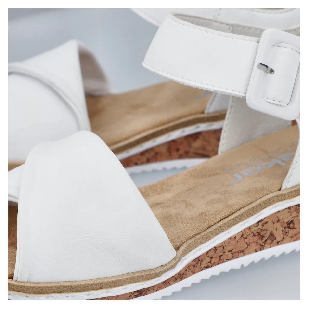 Rieker Sandalette Keilsandale Sommerschuh Urlaubsschuh mit Klettriemchen Letzter Tag