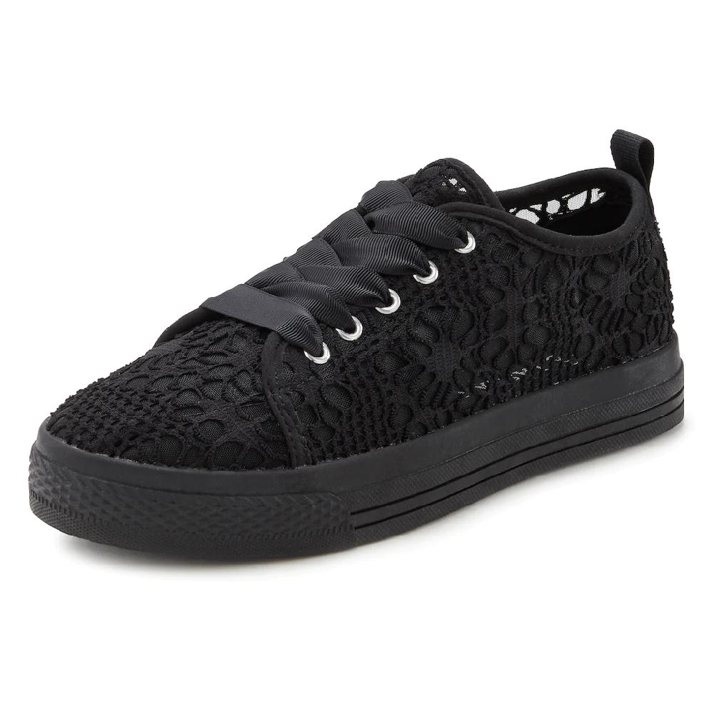 LASCANA Sneaker mit leichter Plateausohle und Spitze Schnürhalbschuhe Freizeitschuhe Bis zu 55% Rabatt