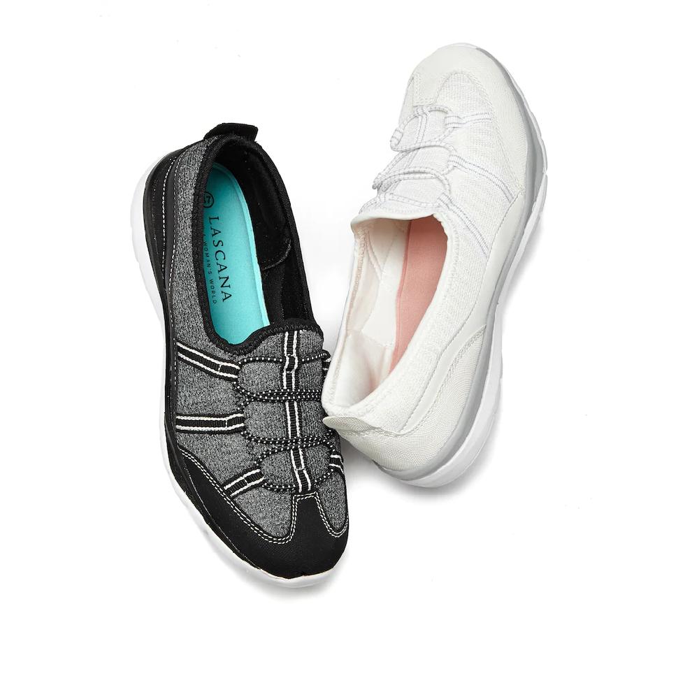 LASCANA Sneaker »Slip-On-Sneaker « im sportiven Look Halbschuh Freizeitschuh Slipper VEGAN ▷ für Black Friday Preise