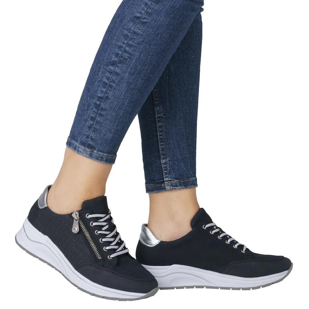 Rieker Keilsneaker Halbschuh Schnürschuh Freizeitschuh mit Lettern bedruckt kaufen Rabatte dieses Monats
