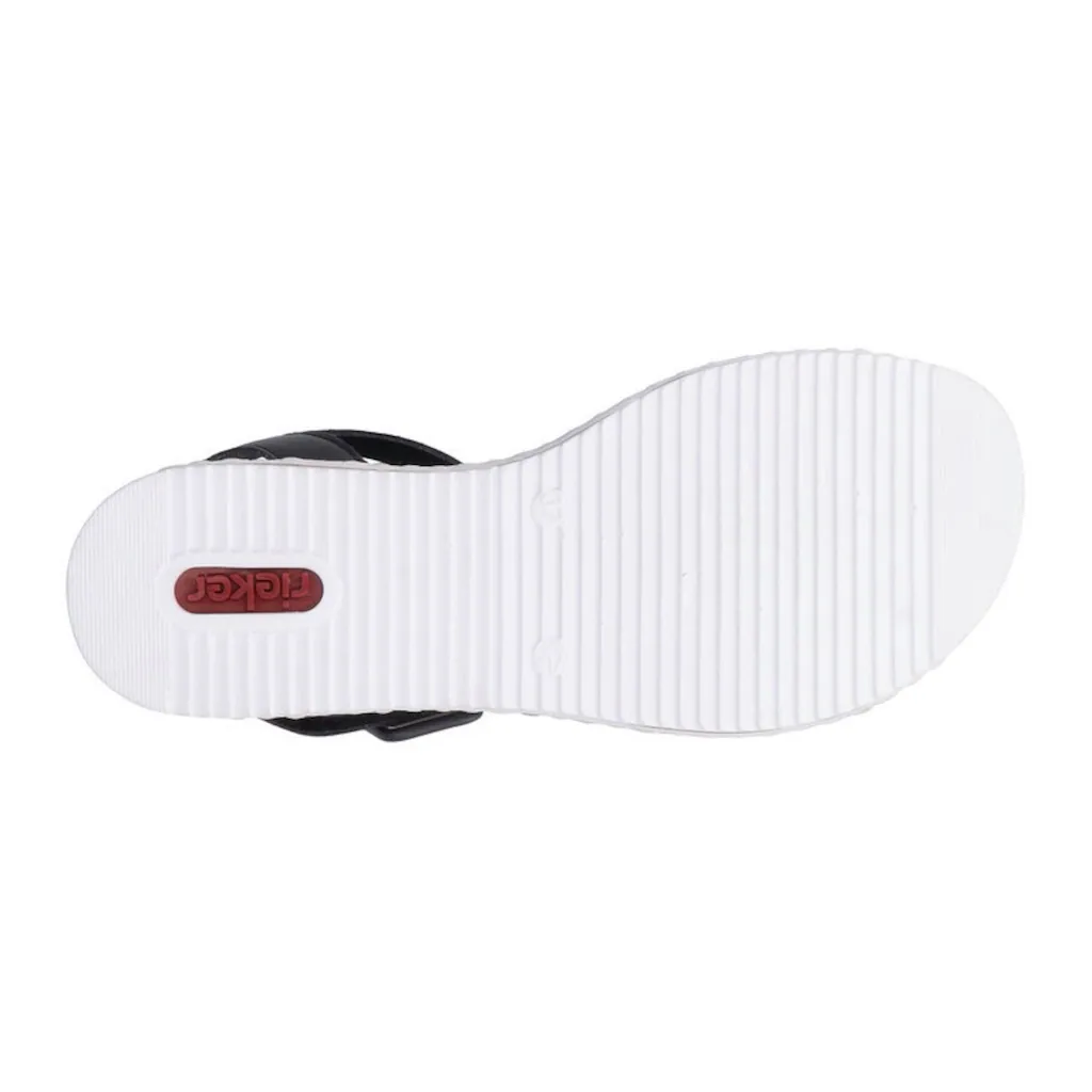 Rieker Riemchensandale Sommerschuh Sandalette Keilabsatz mit asymmetrischem Riemchen online bestellen Online