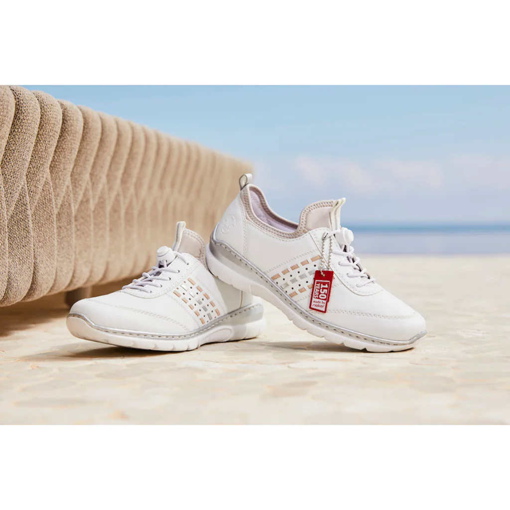 Rieker Slip-On Sneaker Slipper Schlupfschuh Freizeitschuh 150 Jahre RIEKER Jubiläumsartikel ▷ für Kostenloser Versand