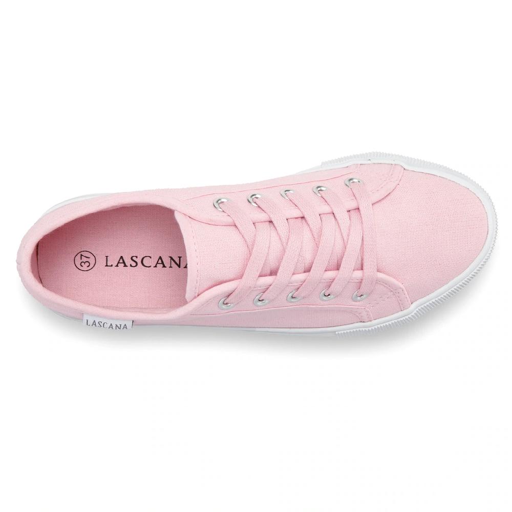 LASCANA Sneaker Schnürhalbschuh Freizeitschuh aus Textil mit Plateausohle online kaufen Fabrikpreis