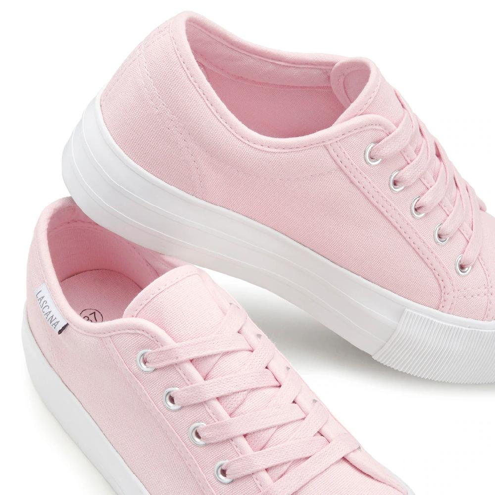 LASCANA Sneaker Schnürhalbschuh Freizeitschuh aus Textil mit Plateausohle online kaufen Fabrikpreis