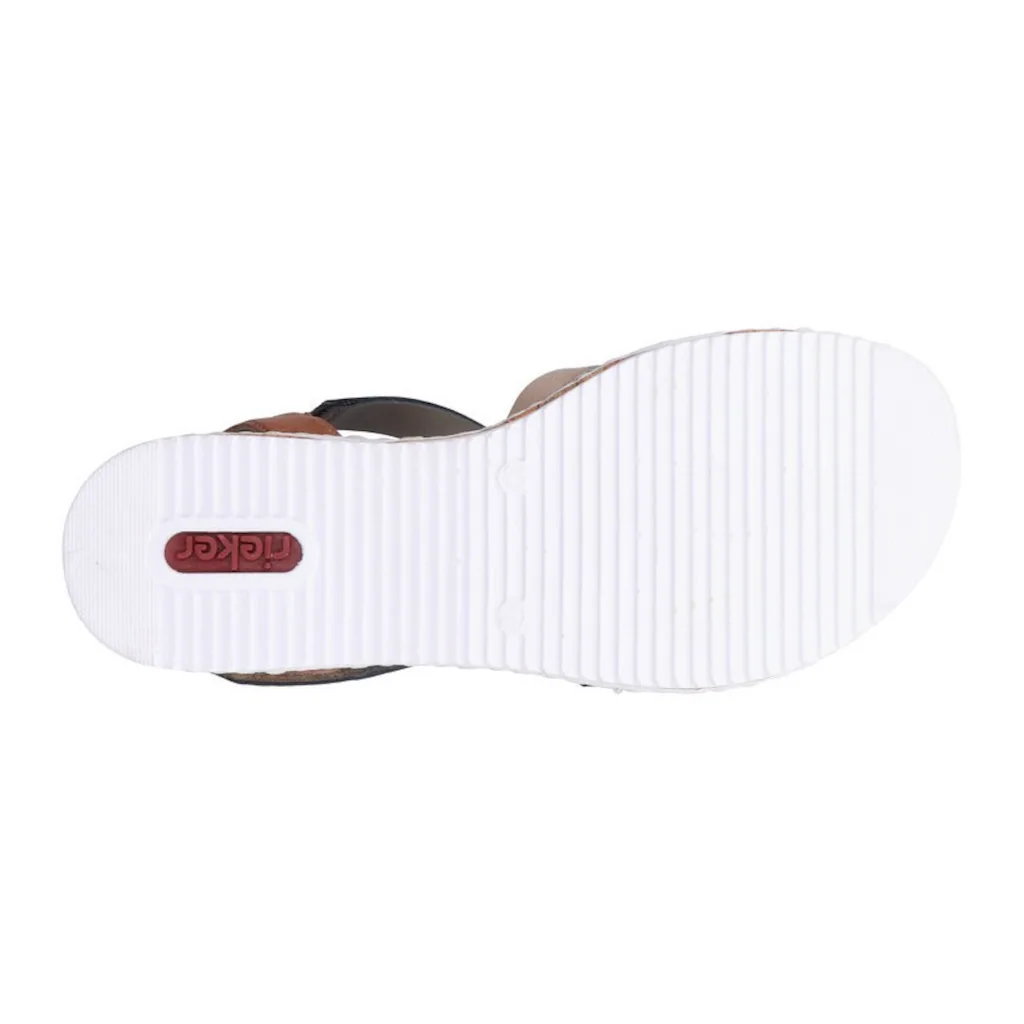 Rieker Riemchensandale Sommerschuh Sandalette Keilabsatz mit Klettriemchen kaufen Großer Ausverkauf