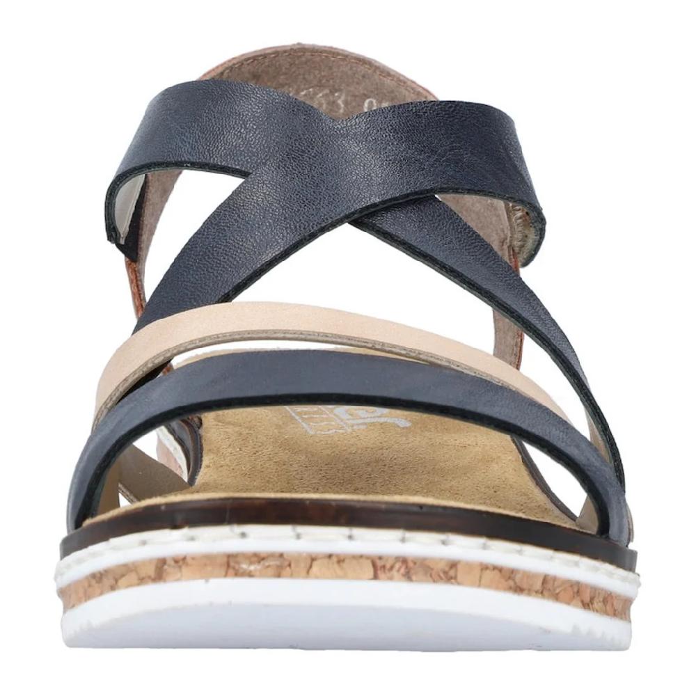 Rieker Riemchensandale Sommerschuh Sandalette Keilabsatz mit Klettriemchen kaufen Großer Ausverkauf