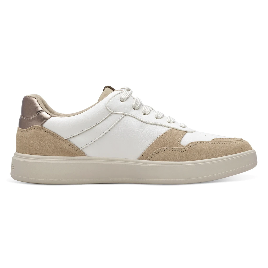 Tamaris Plateausneaker Freizeitschuh Halbschuh Schnürschuh mit Kontrastbesätzen kaufen Räumungsverkauf