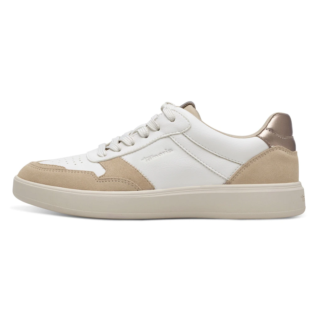 Tamaris Plateausneaker Freizeitschuh Halbschuh Schnürschuh mit Kontrastbesätzen kaufen Räumungsverkauf