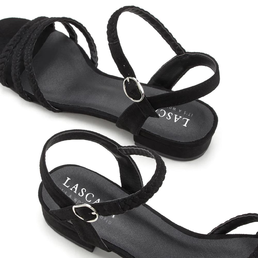 LASCANA Sandale Sandalette Sommerschuh mit geflochtenen Riemchen VEGAN kaufen Super Sparpreis