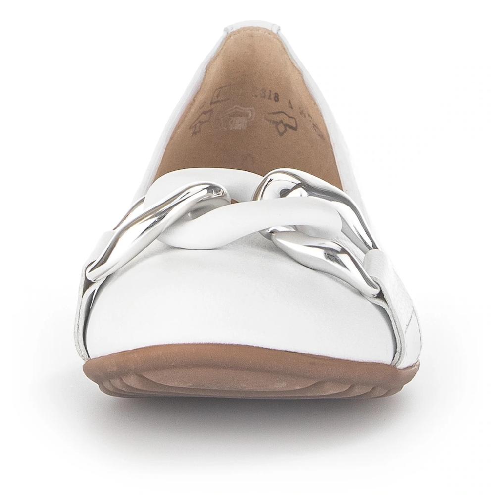 Gabor Ballerina »FLORENZ« Hochzeitsschuh Flache Schuhe Slipper mit eleganter Zierkette bestellen Wochenangebot