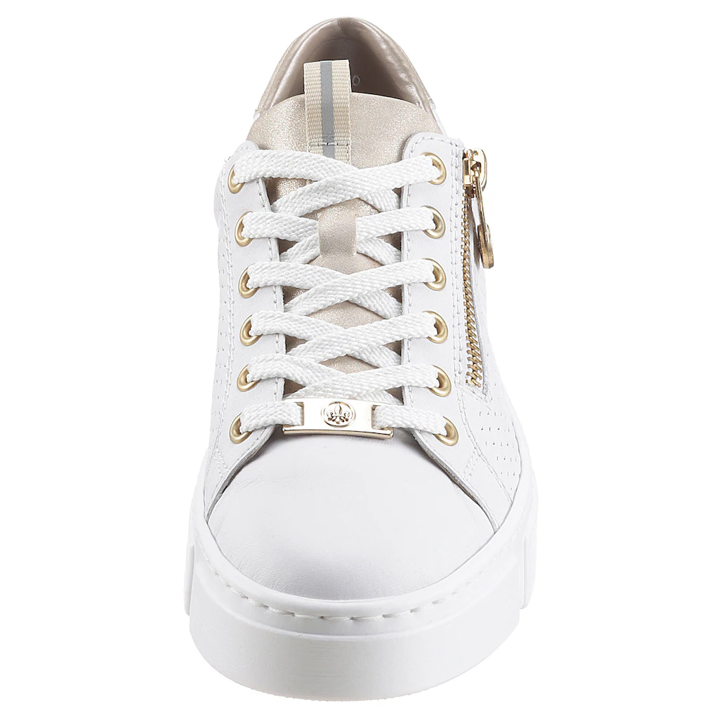 Rieker Plateausneaker mit goldfarbenen Details Freizeitschuh Halbschuh Schnürschuh online bestellen Begrenzte Freigabe