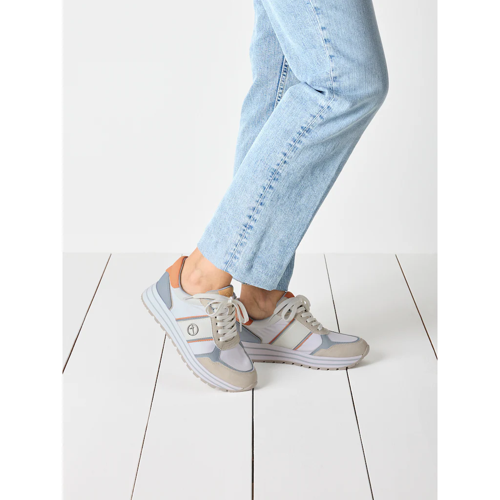 Tamaris Plateausneaker Freizeitschuh Halbschuh Schnürschuh mit farbigen Besätzen online bestellen 50% Rabatt für begrenzte Zeit
