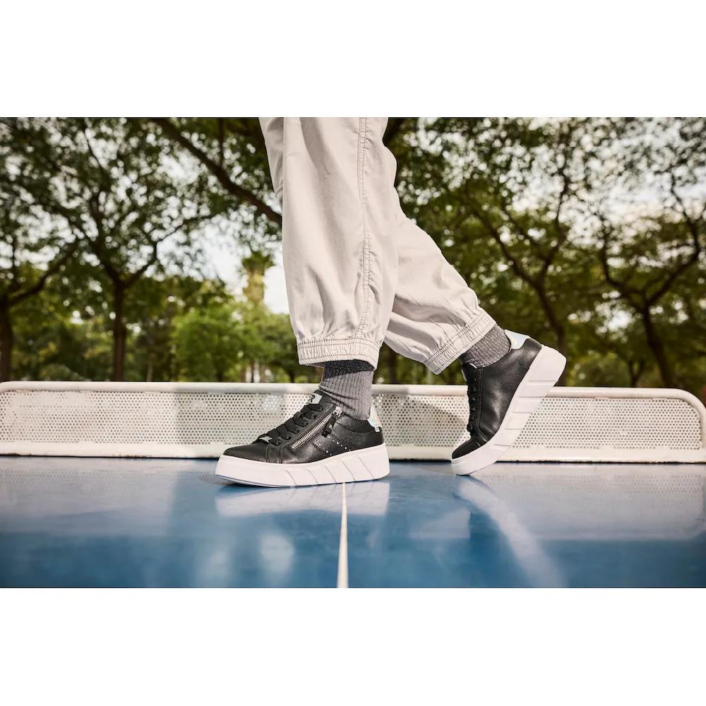 RIEKER Sport Plateausneaker Freizeitschuh Halbschuh Schnürschuh mit seitlicher Perforation kaufen Limitierter Zeitrabatt