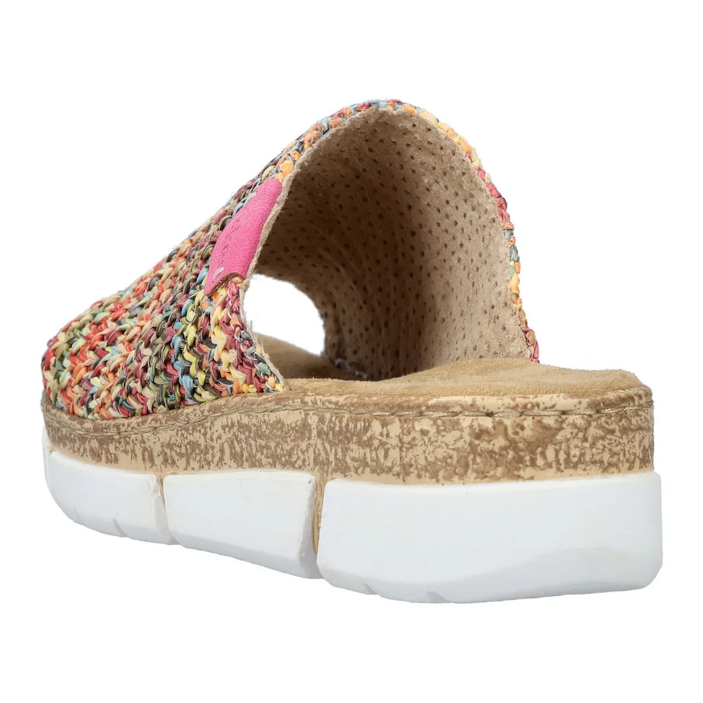 Rieker Pantolette Keilabsatz Sommerschuh Schlappen im Sommerlook online bestellen Valentinstagsangebot
