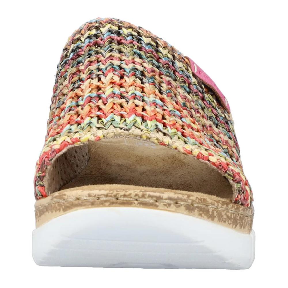 Rieker Pantolette Keilabsatz Sommerschuh Schlappen im Sommerlook online bestellen Valentinstagsangebot